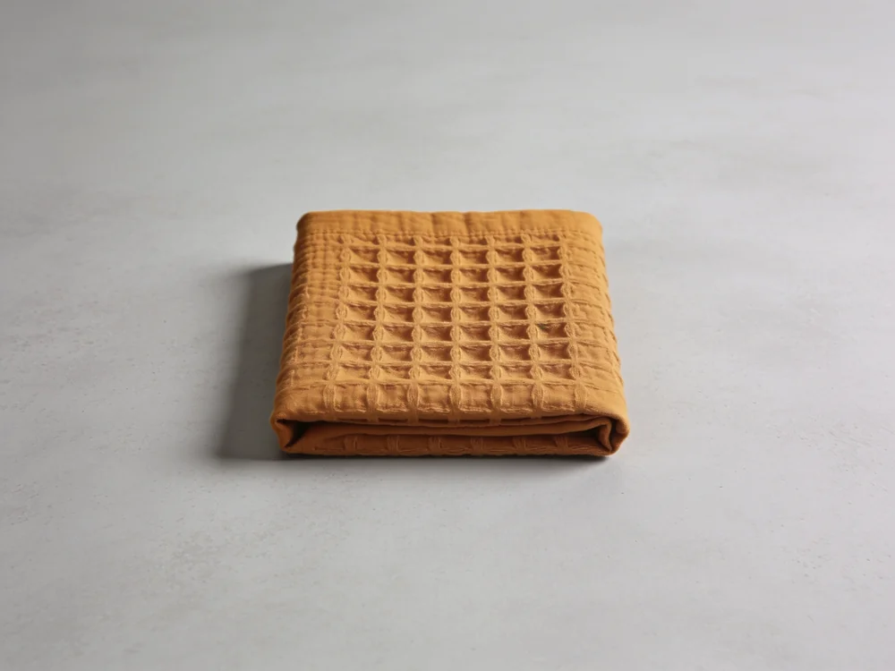 Waffle cotton bed cover — 100% cotton, cellular waffle weave