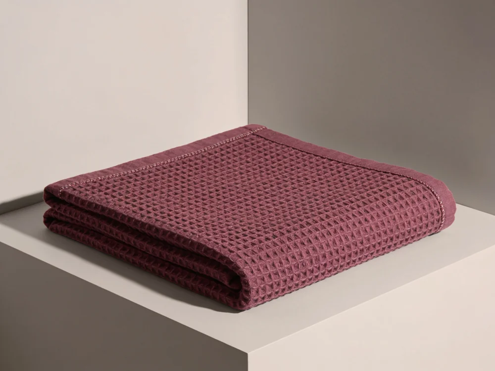 Linen basketweave throw — 100% flax linen, basket weave